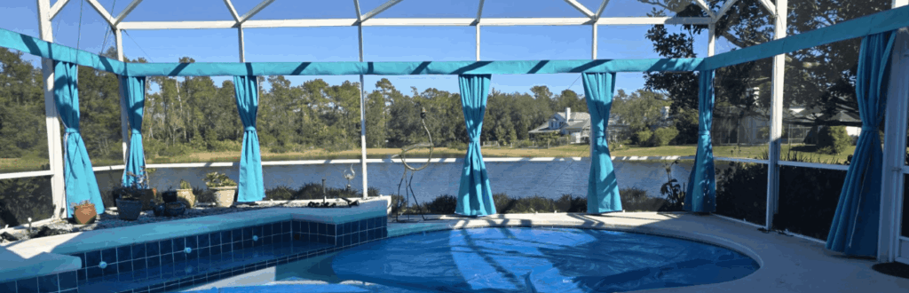 Florida pool curtains and shades